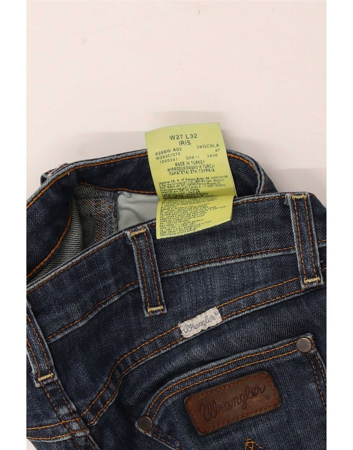 Damskie jeansy Wrangler Iris Bootcut W27 L32 Granatowe, bawełniane