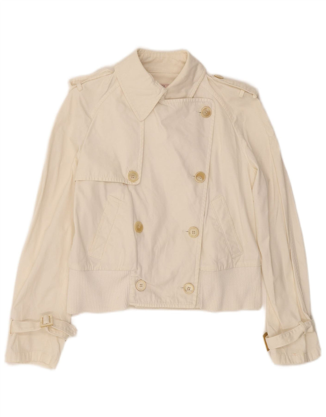 Damska kurtka wojskowa Crop Red Valentino IT 42 Medium Off White