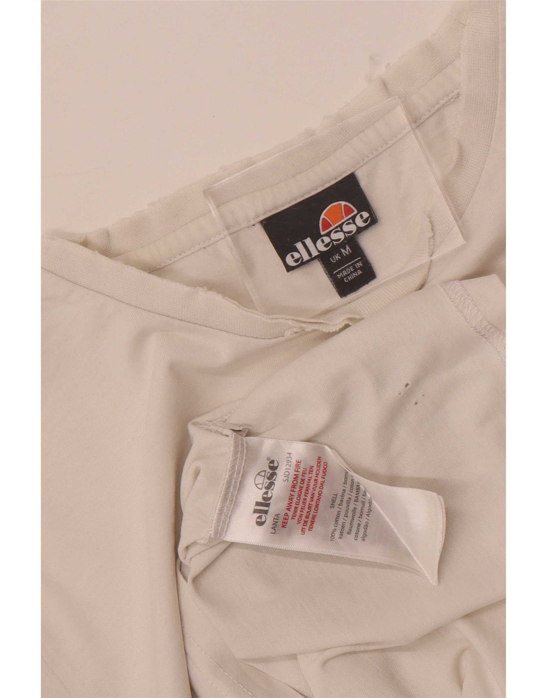 Męska koszulka z grafiką Ellesse Top, bawełniana, w kolorze średniej bieli