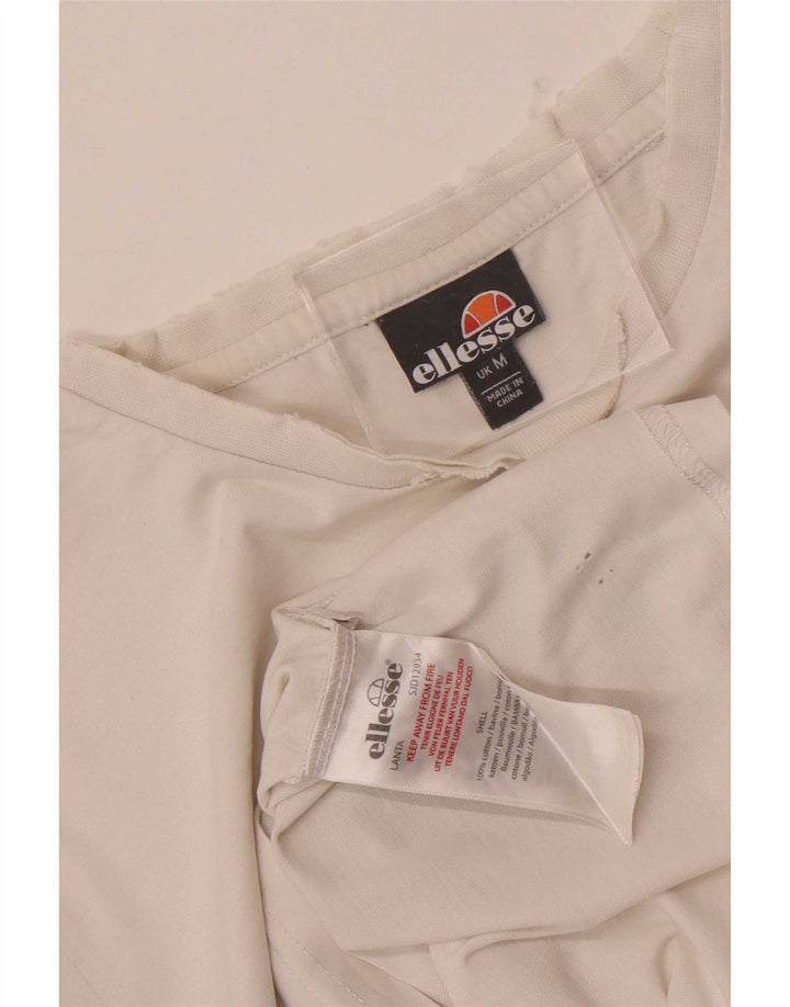 Męska koszulka z grafiką Ellesse Top, bawełniana, w kolorze średniej bieli