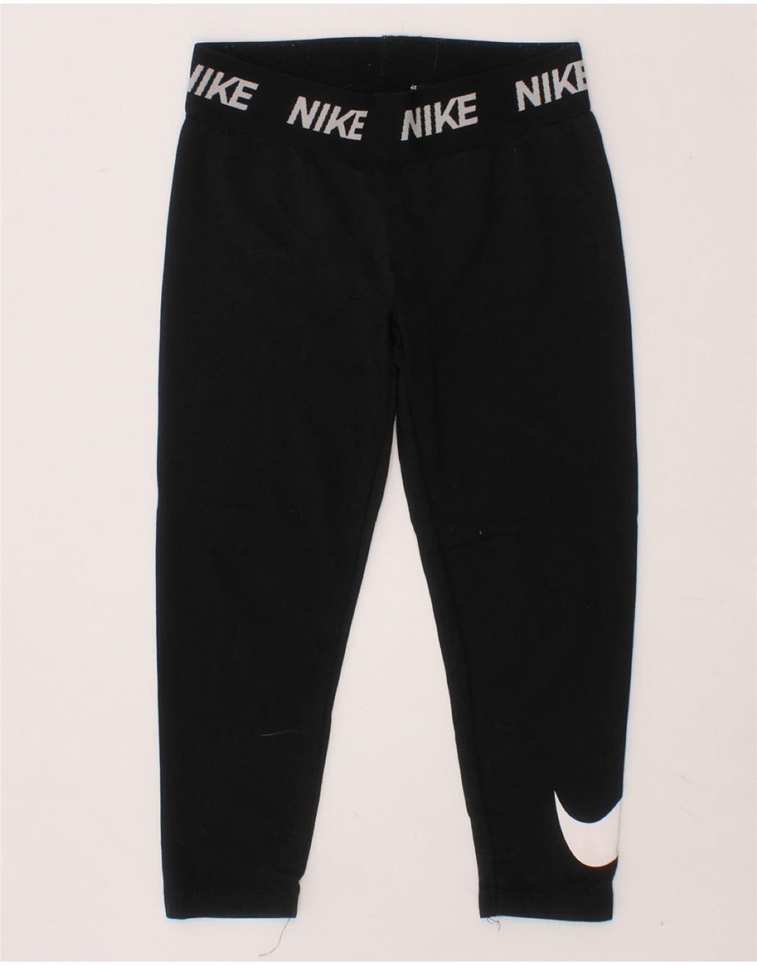 NIKE Boys Dri Fit Graphic Leggings 3-4 Years XS Black Polyester Vintage Nike and Second-Hand Nike from Messina Hembry 