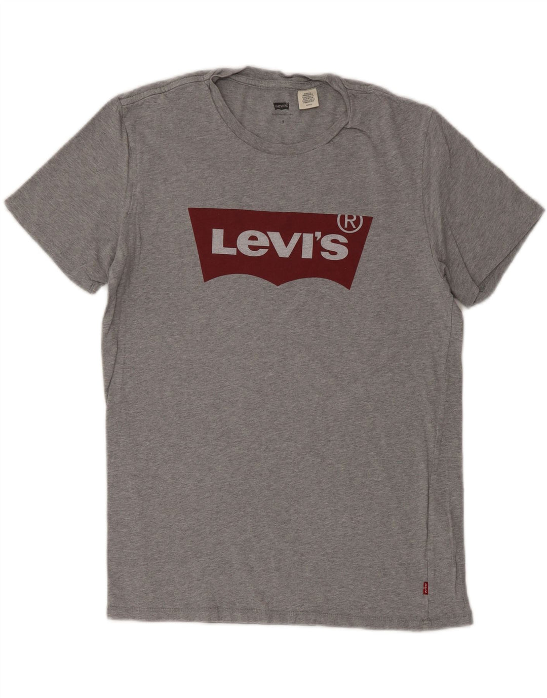 LEVI'S Mens Graphic T-Shirt Top Small Grey Cotton Vintage Levi's and Second-Hand Levi's from Messina Hembry 