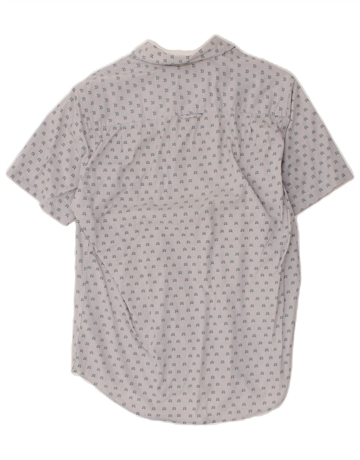 HURLEY Mens Abstract Pattern Short Sleeve Shirt Medium Grey Cotton Vintage Hurley and Second-Hand Hurley from Messina Hembry 