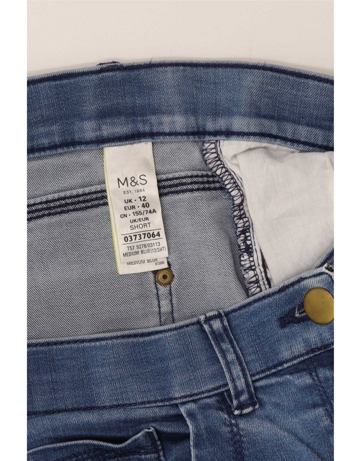 Marks & Spencer Damskie dżinsy w trudnej sytuacji, proste UK 12, średnie W28 L27, niebieskie