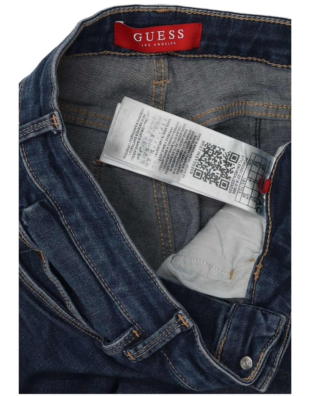 Damskie jeansy skinny GUESS W29 L28 Granatowe, bawełniane