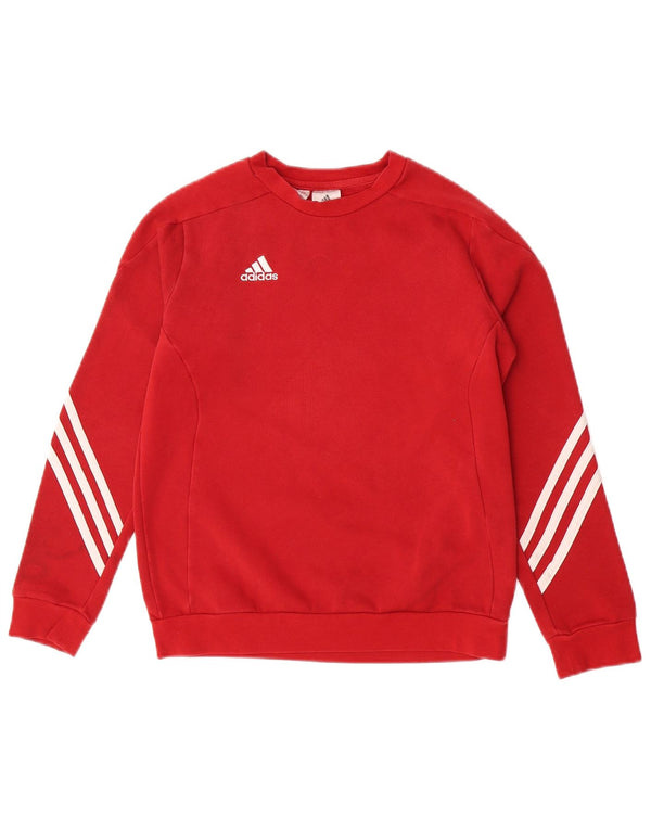Adidas Chłopięca Bluza Sweter 11-12 Lat Duża Czerwona Bawełna