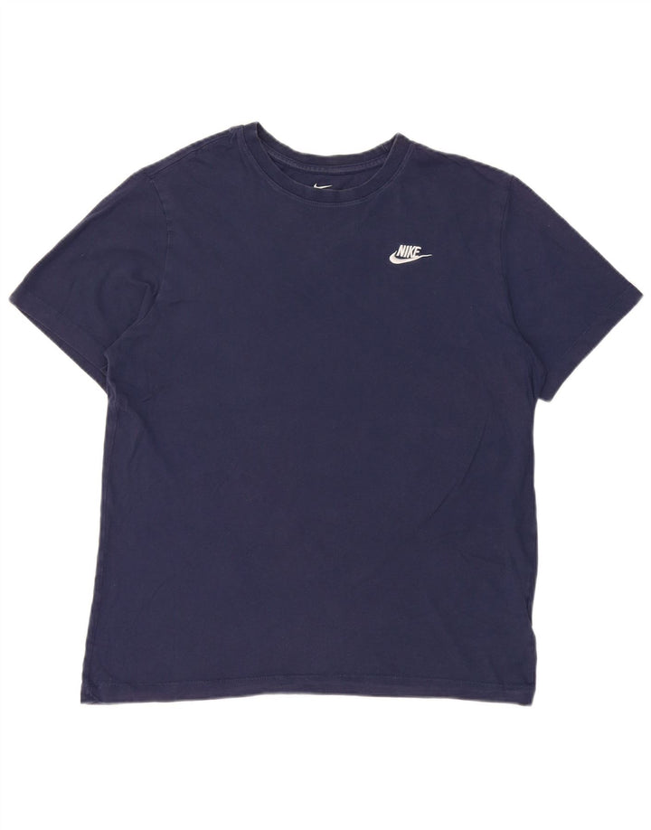T-shirt męski Nike, średni, granatowy, bawełniany