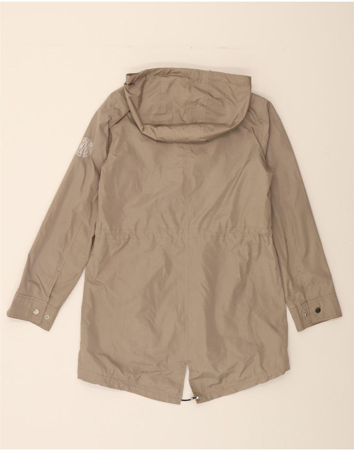 DKNY Womens Hooded Raincoat UK 6 XS Grey Polyester Vintage Dkny and Second-Hand Dkny from Messina Hembry 