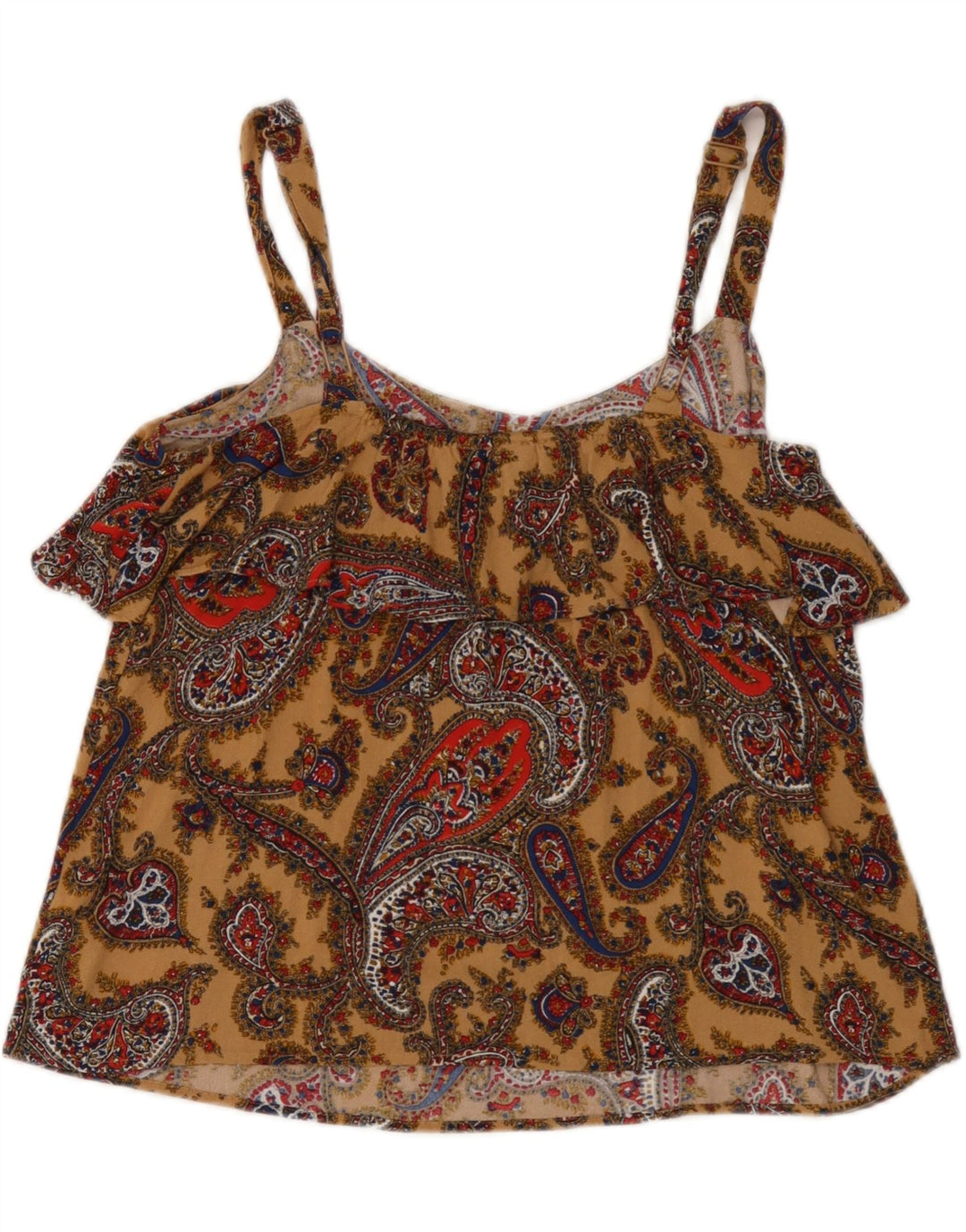 Damski top na ramiączkach Fat Face UK 12, średni brąz, wiskoza Paisley