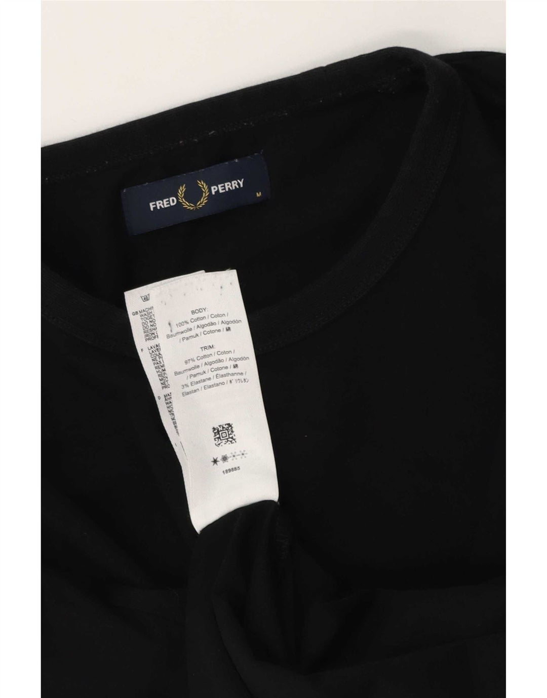 T-shirt męski Fred Perry, średni czarny, bawełniany