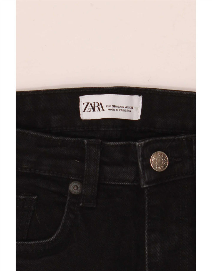 Krótkie jeansy damskie Zara EU 38 Small W28 L24 Czarne