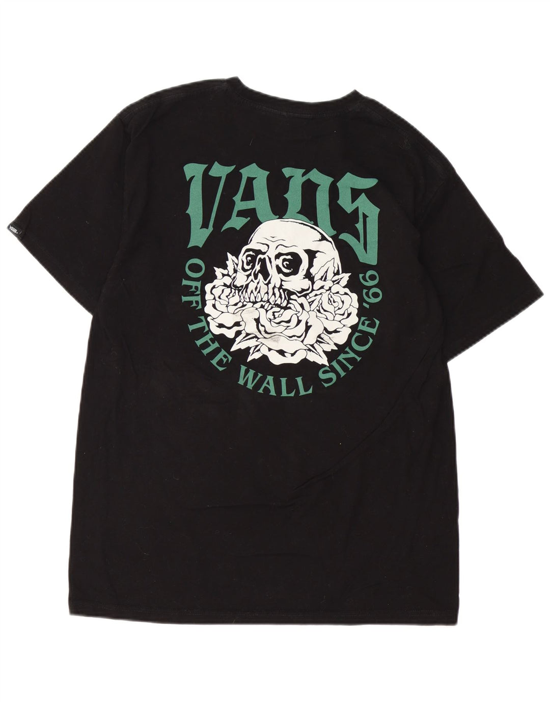 Męski T-shirt VANS o klasycznym kroju z grafiką, średni czarny, bawełniany