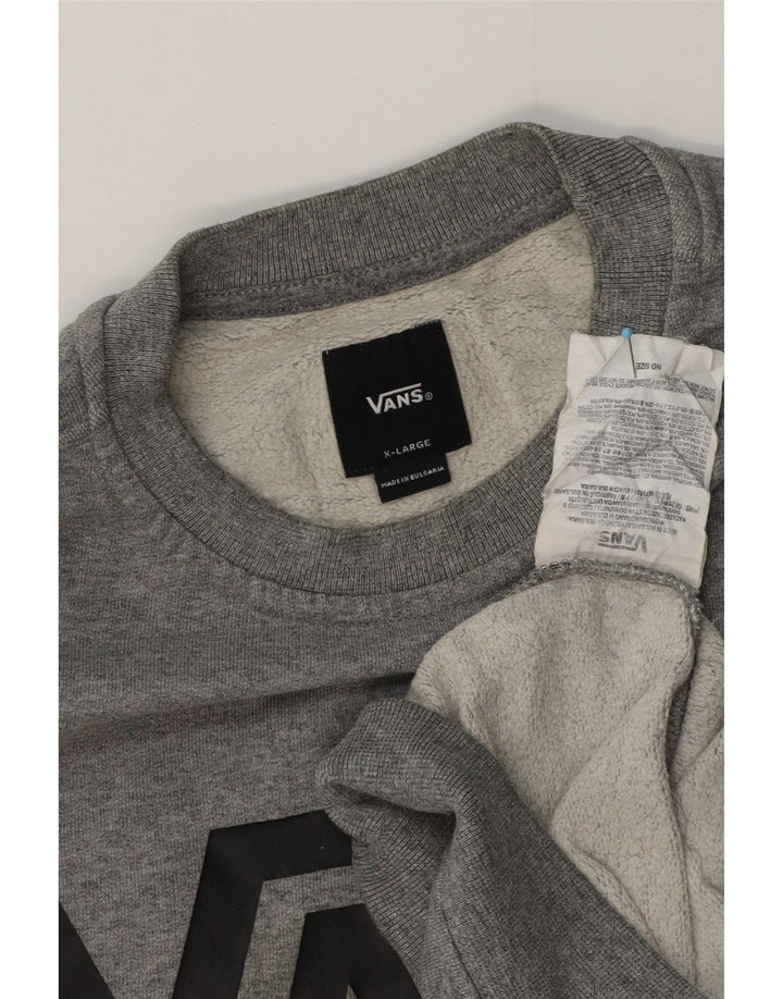 Damska bluza z grafiką Vans, UK 18 XL, szara bawełna