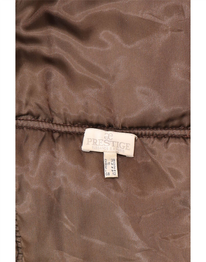 Prestige damska kurtka oversize bez rękawów UK 12 średni brąz