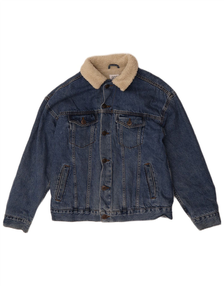 BDG Męska kurtka dżinsowa Sherpa UK 34 XS, niebieska, bawełniana
