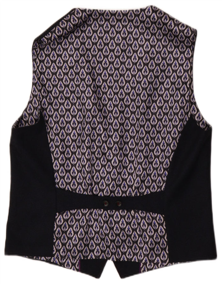 TED BAKER Męska kamizelka, rozmiar 5 XL, granatowa, z poliestru w kwiaty