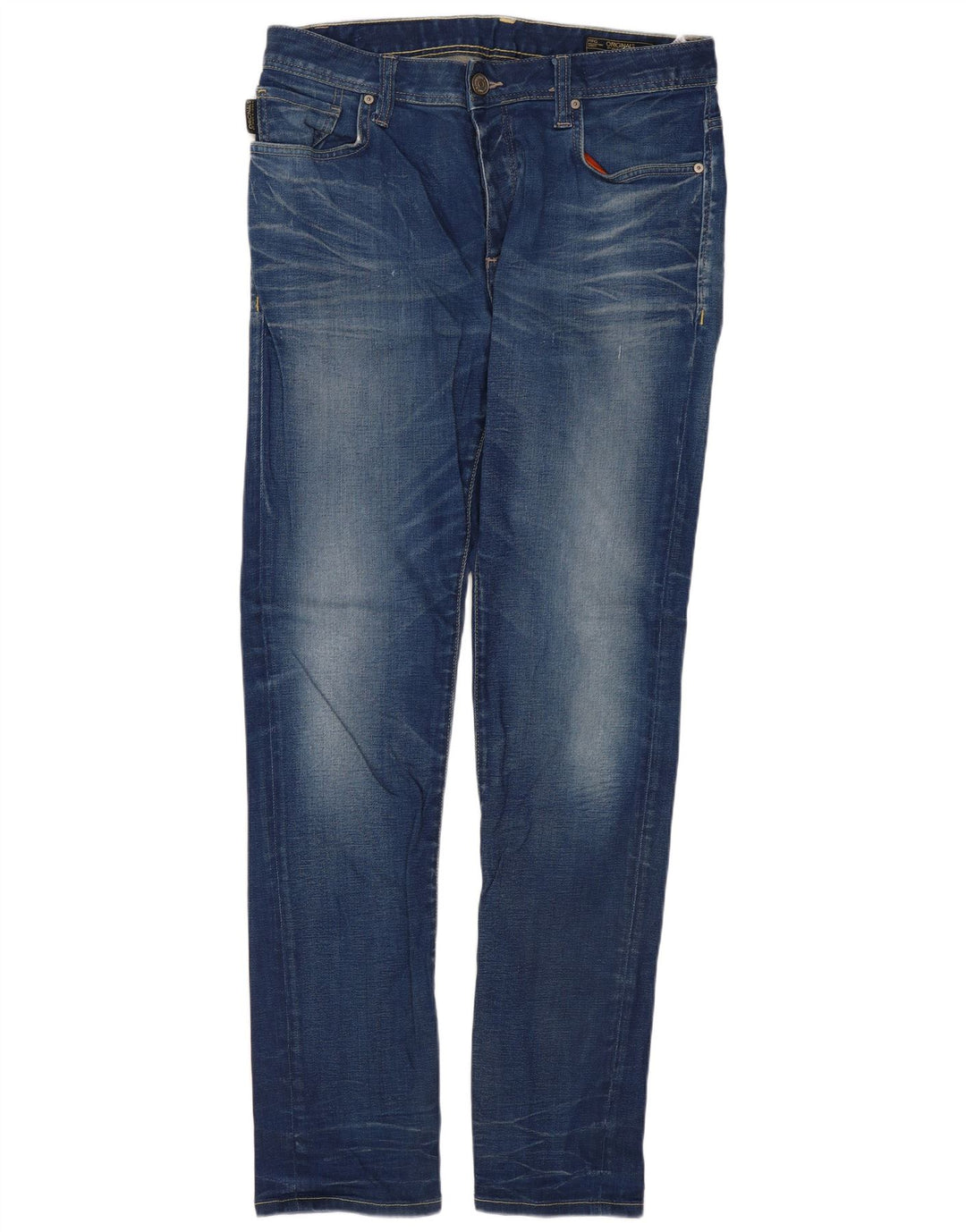 JACK & JONES Męskie jeansy slim W32 L32 Niebieskie, bawełniane