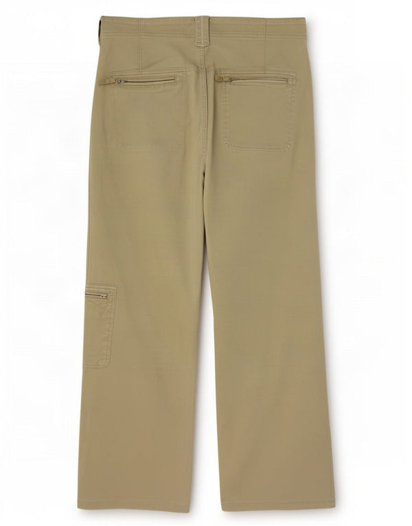 Damskie spodnie Fila Straight Cargo UK 14 Large W36 L26 Khaki Cotton