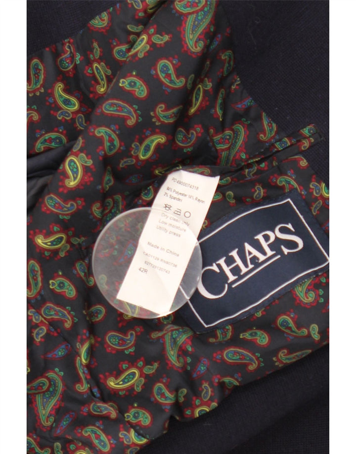 Męska marynarka zapinana na 2 guziki Chaps UK 42 XL Granatowy poliester