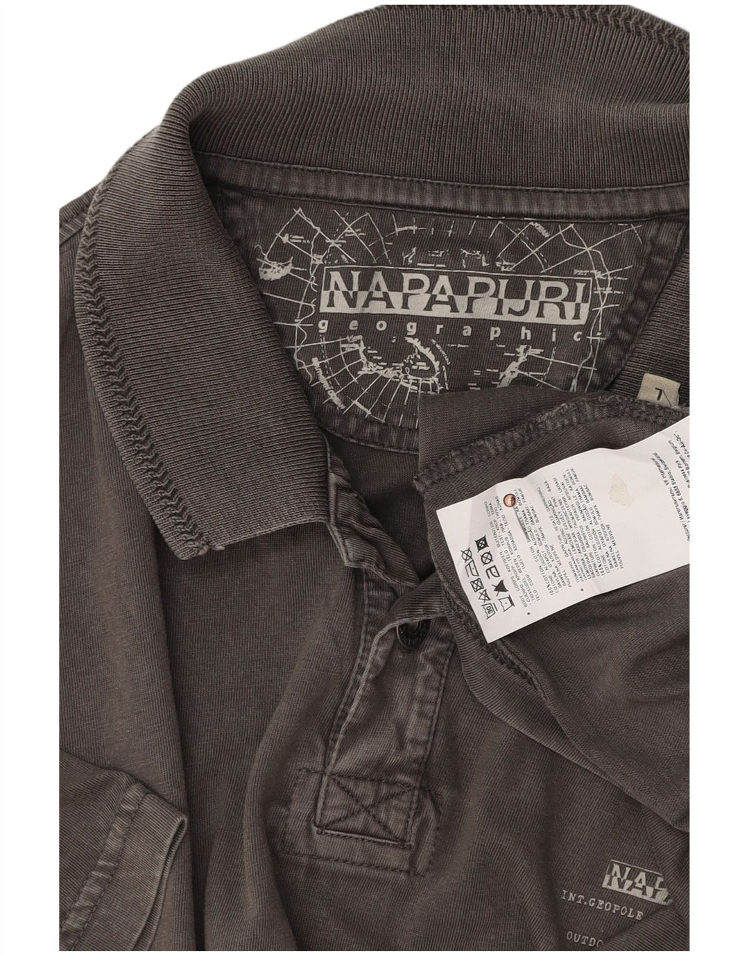 Męska koszulka polo NAPAPIJRI, duża, szara, bawełniana