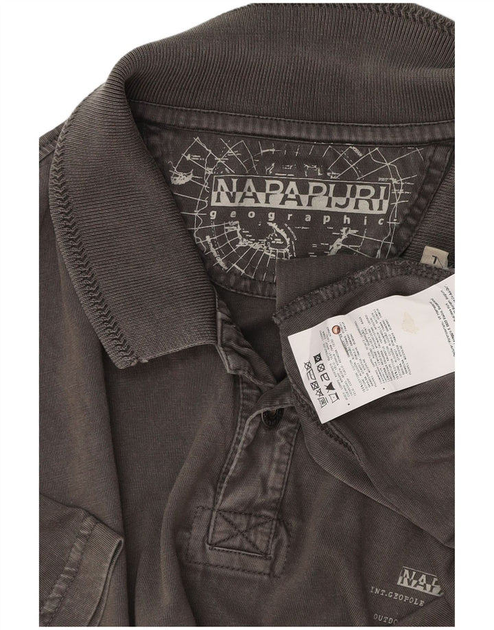 Męska koszulka polo NAPAPIJRI, duża, szara, bawełniana