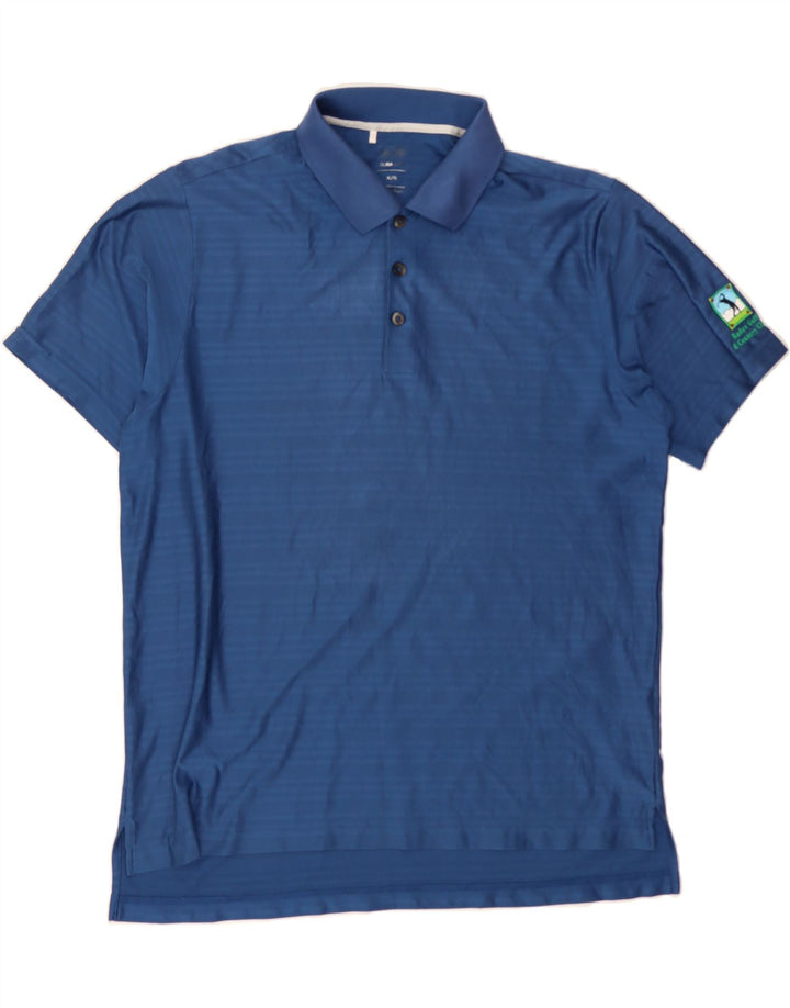 ADIDAS Mens Climacool Polo Shirt XL Navy Blue Striped Polyester Vintage Adidas and Second-Hand Adidas from Messina Hembry 