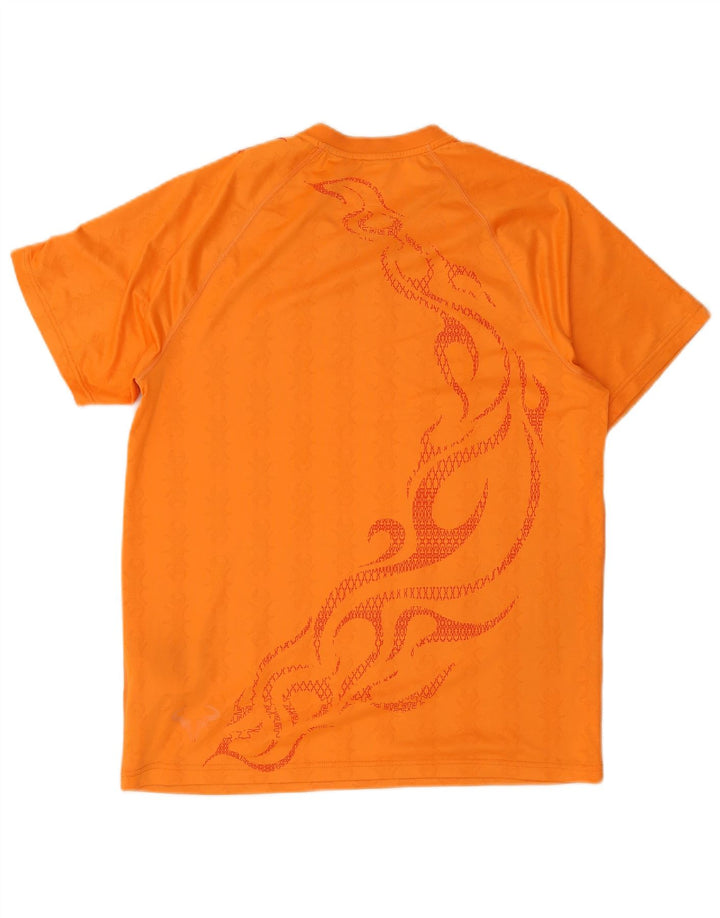 T-shirt męski Nike, średni, pomarańczowy, poliestrowy wzór paisley