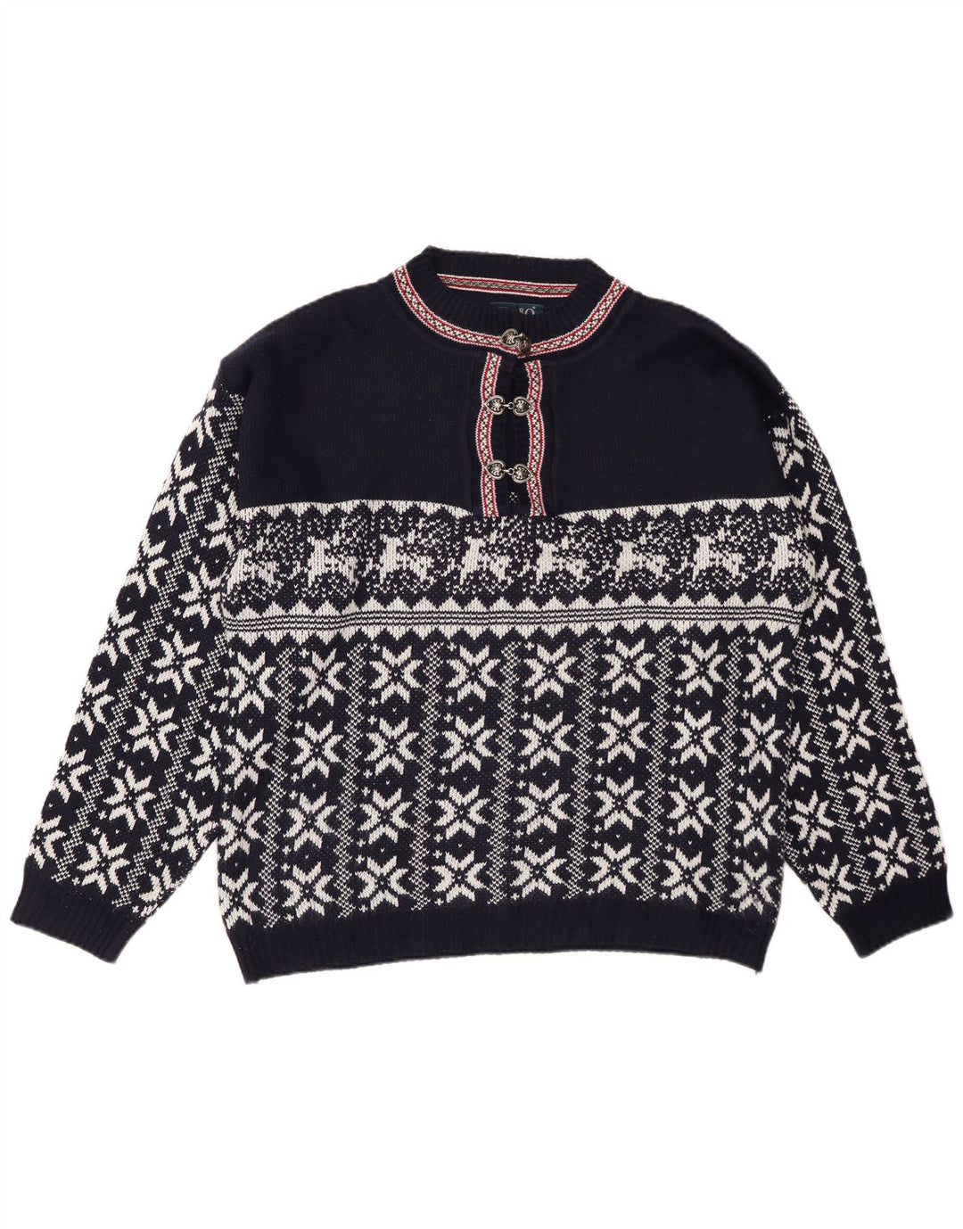Damski sweter zapinany na guziki CENTRO MAGLIA UK 14 Średni granatowy