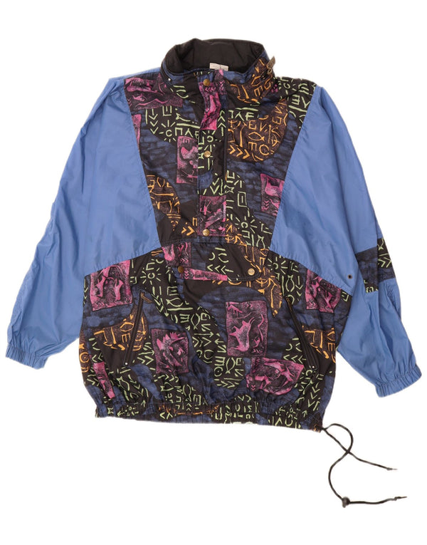 Męska kurtka Anorak ALEX ATHLETICS UK 40, duża, niebieska, geometryczna poliamid