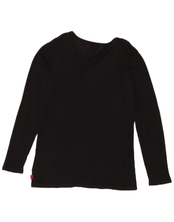 Sweter damski Kappa Cardigan UK 14, duży, czarny, wełniany