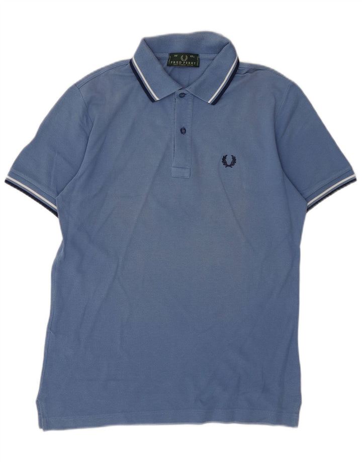 Męska koszulka polo Fred Perry, mała, niebieska, bawełniana