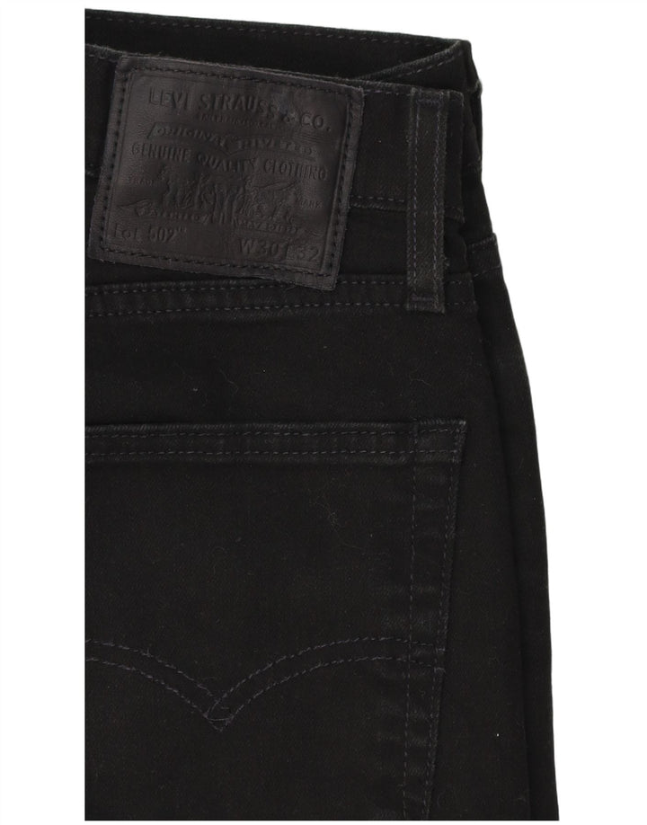 Męskie jeansy Levi's 502 Tapered W30 L29 Czarna bawełna