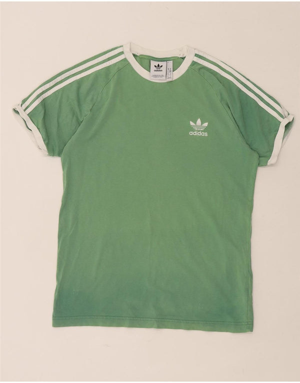 T-shirt męski ADIDAS Top, średnio zielony, bawełniany