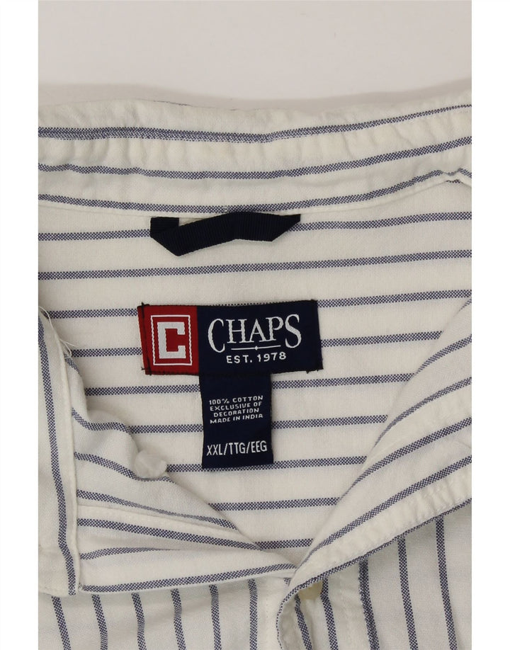 Koszula męska Chaps 2XL, bawełniana w białe prążki