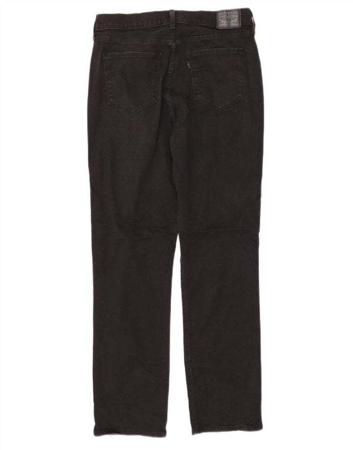 Damskie jeansy proste LEVI'S o klasycznym kroju US 10, duże, W32 L31, czarne