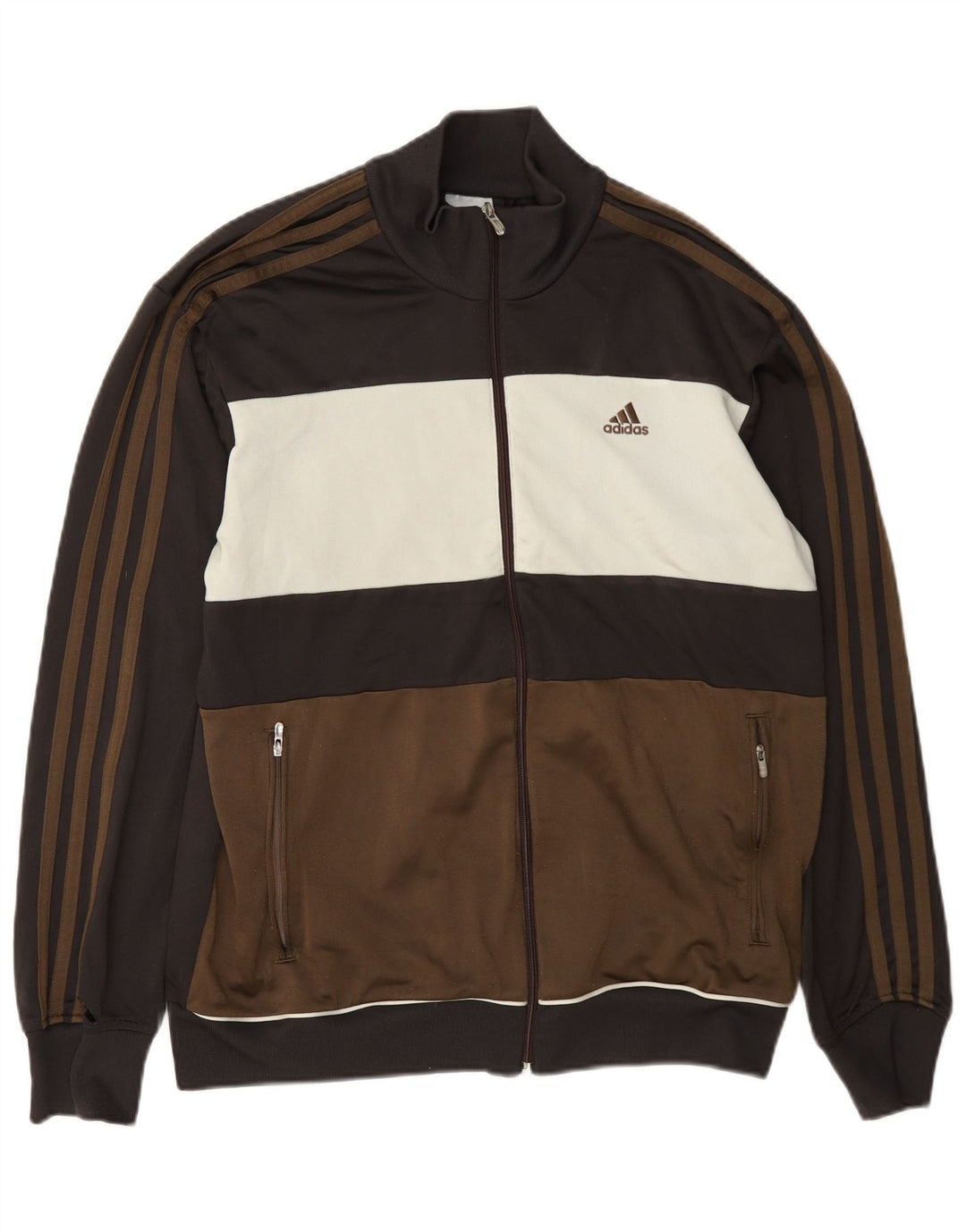 Adidas Męska bluza dresowa Top Jacket Medium Brown Colorblock Poliester