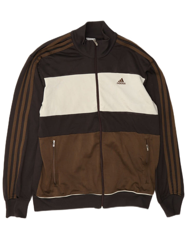Adidas Męska bluza dresowa Top Jacket Medium Brown Colorblock Poliester