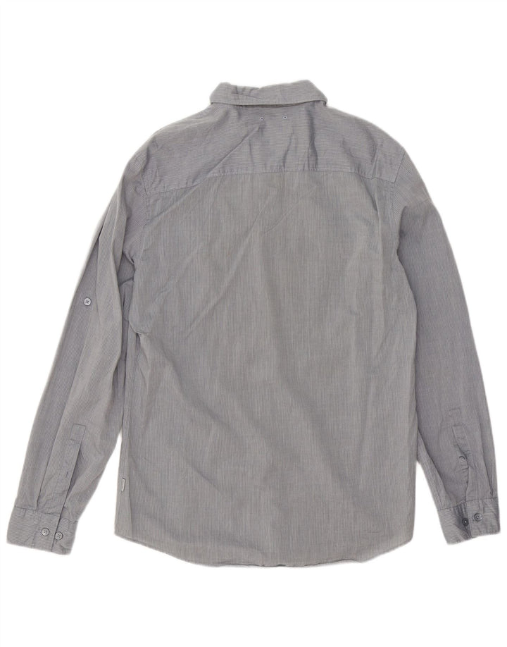 Koszula męska Calvin Klein Slim Fit Średnioszara, bawełniana w prążki