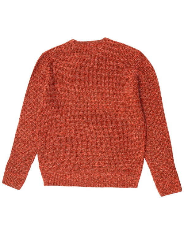 Marks & Spencer Męski sweter z okrągłym dekoltem XL, pomarańczowy, nakrapiany akryl