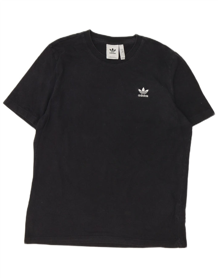 Adidas Męski T-shirt Top Średni Czarny Bawełniany