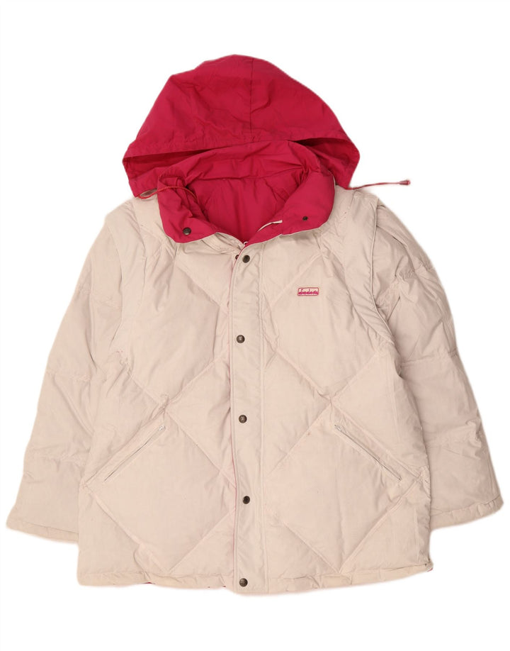 Męska dwustronna ocieplana kurtka z kapturem Diadora UK 40, duży, różowy poliester