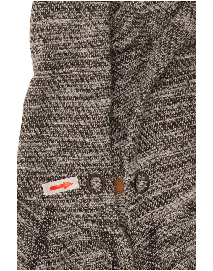 Damski sweter oversize z kapturem Animal UK 10, mały, szary, nakrapiany poliester
