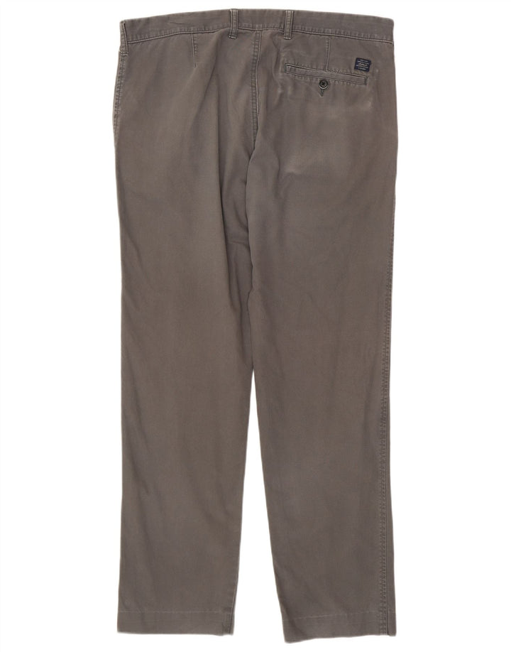 Marks & Spencer Męskie proste spodnie chino W36 L30 Szara bawełna
