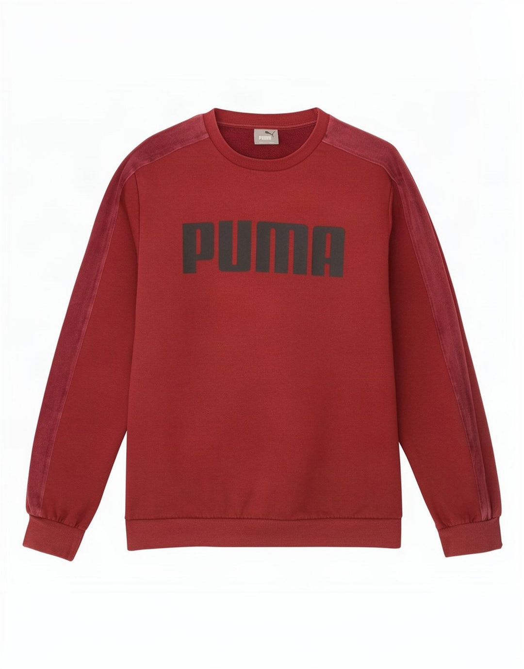 Męska bluza z grafiką Puma, średnia, bordowa bawełna