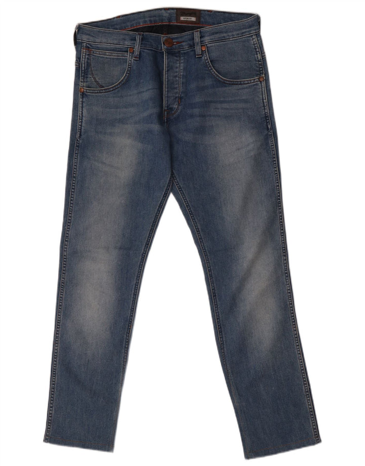 Wrangler Męskie Spencer Slim Jeans W31 L30 Niebieskie bawełniane