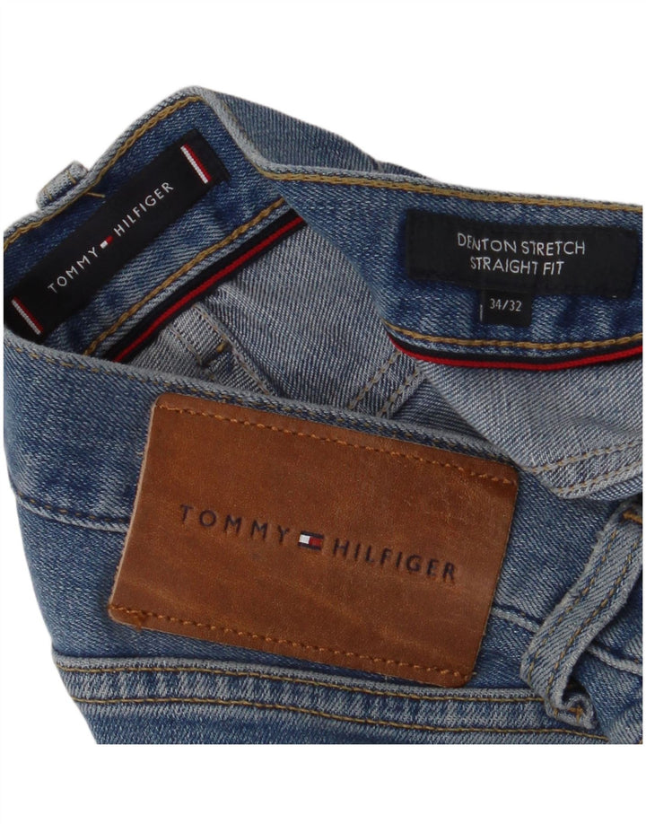 Męskie dżinsy Denton Straight Jeansy Tommy Hilfiger W34 L32 Niebieskie