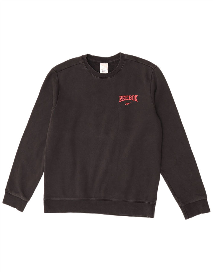 Męska bluza Reebok Sweter, średnia czarna, bawełniana