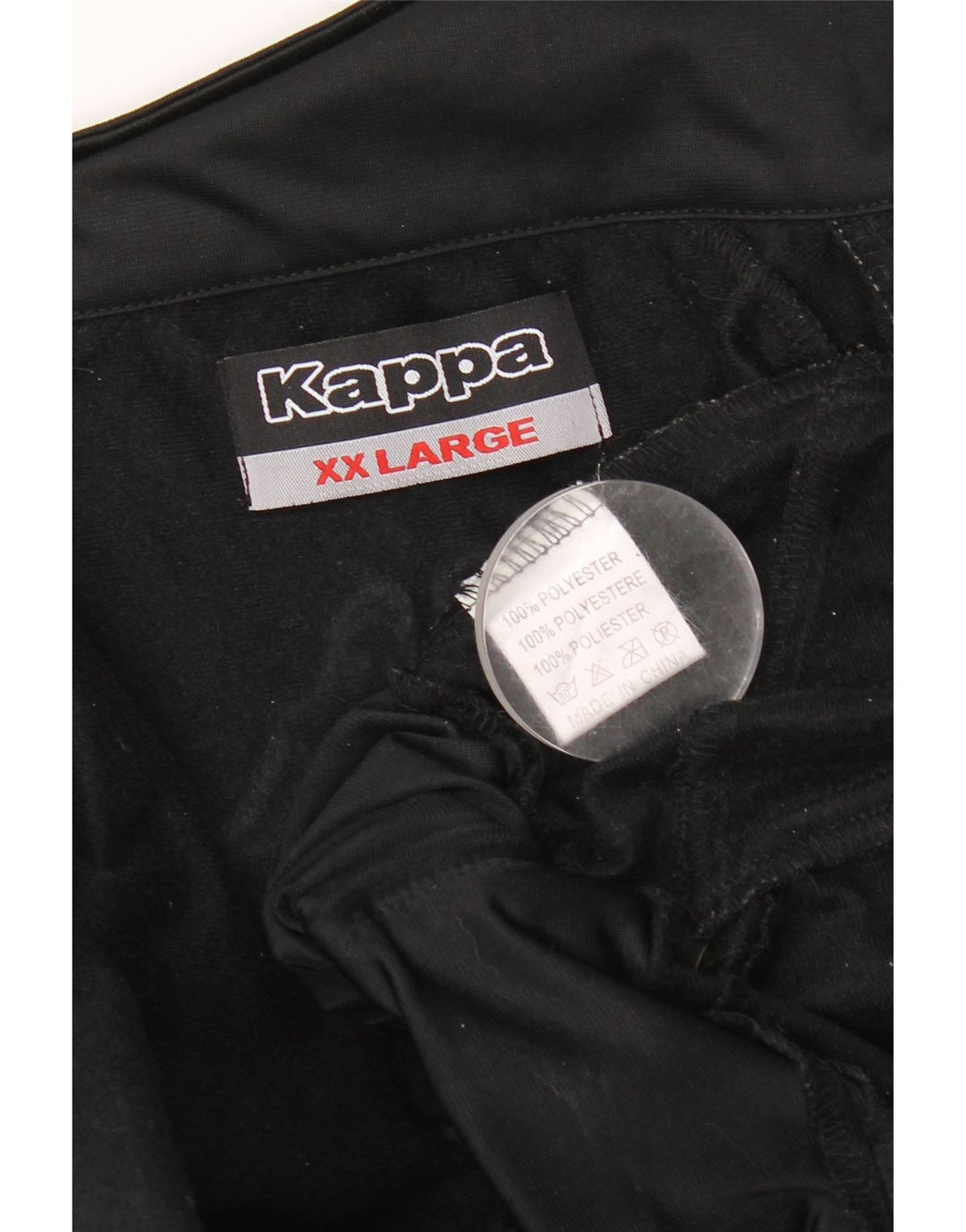 Męska kurtka dresowa Kappa z grafiką 2XL, czarny poliester
