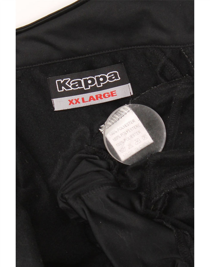 Męska kurtka dresowa Kappa z grafiką 2XL, czarny poliester