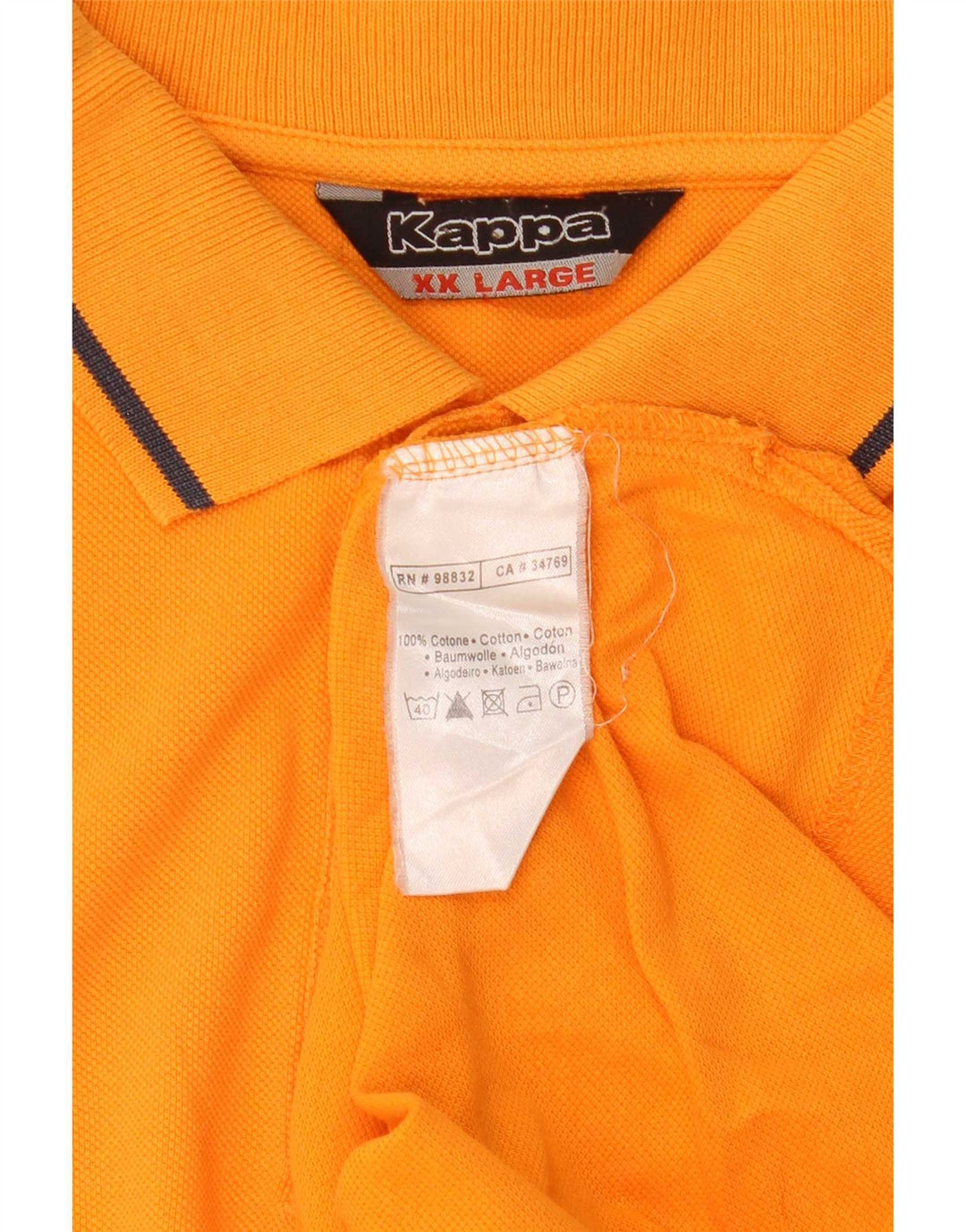 Męska koszulka polo Kappa 2XL Pomarańczowa, bawełniana